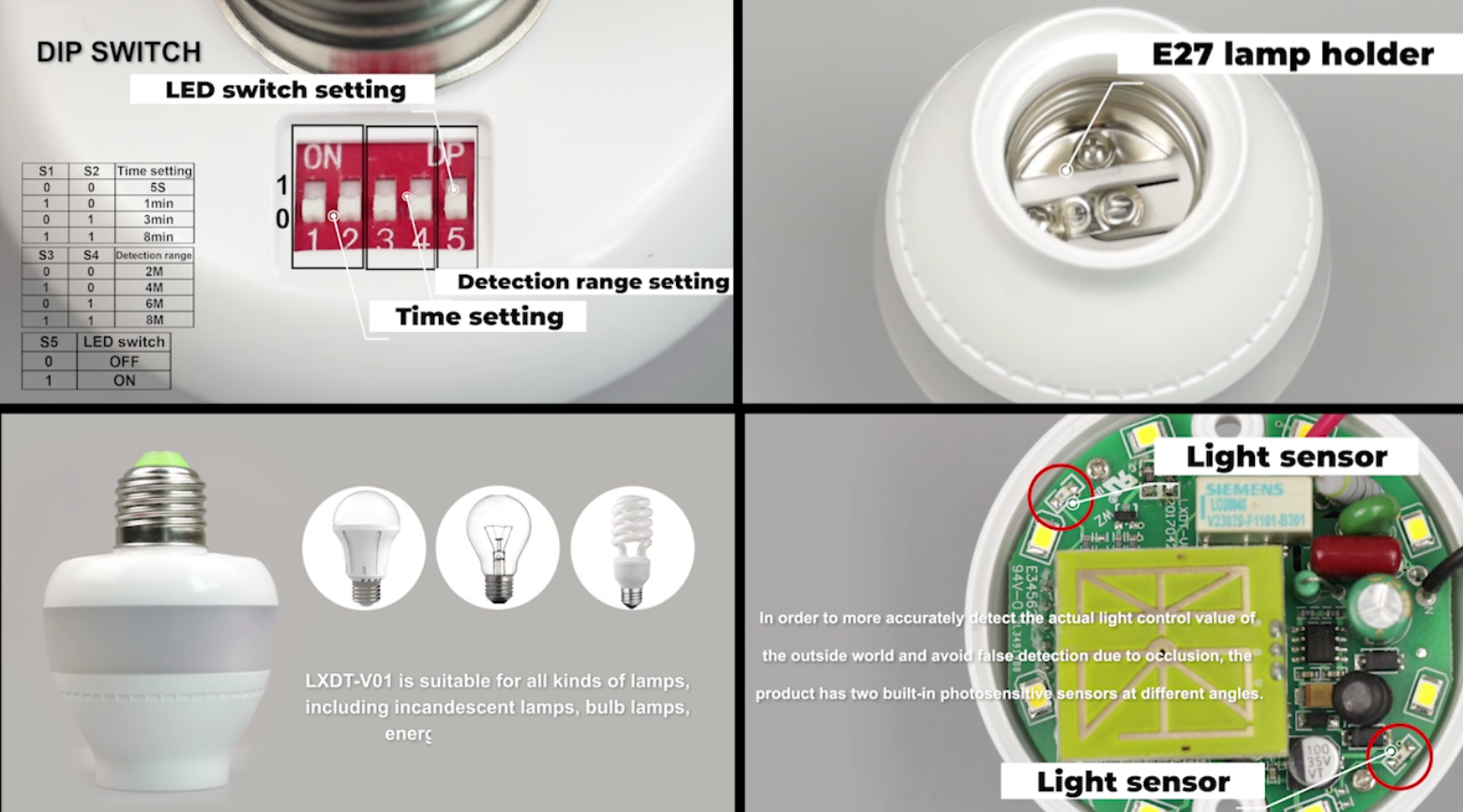 Sealbhóir lampa ionduchtaithe micreathonnach Chliste, dearadh nuálaíoch mar thoradh ar an todhchaí soilsiú